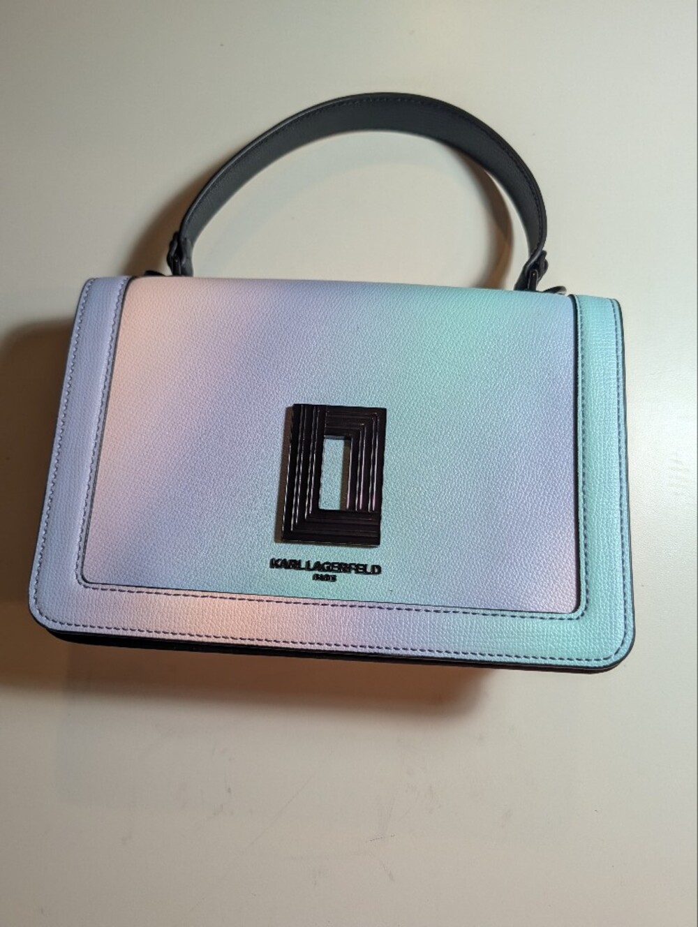 Karl Lagerfeld pastel gradient Simon Top Handle Handbag